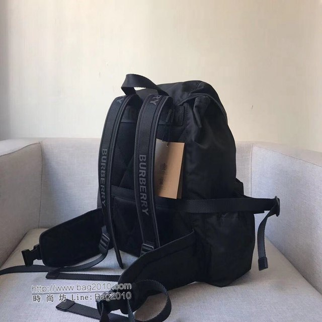 Burberry專櫃新款雙肩包 巴寶莉黑色帆布男士後背包  db1192